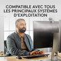 Logitech MK370 - Combo clavier et souris sans fil pour entreprise, clavier résistant aux éclaboussures et souris silencieuse avec connectivité USB/BT