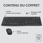 Logitech MK370 - Combo clavier et souris sans fil pour entreprise, clavier résistant aux éclaboussures et souris silencieuse avec connectivité USB/BT