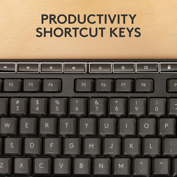 Logitech MK370 - Combo clavier et souris sans fil pour entreprise, clavier résistant aux éclaboussures et souris silencieuse avec connectivité USB/BT