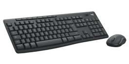 Logitech MK370 - Combo clavier et souris sans fil pour entreprise, clavier résistant aux éclaboussures et souris silencieuse avec connectivité USB/BT