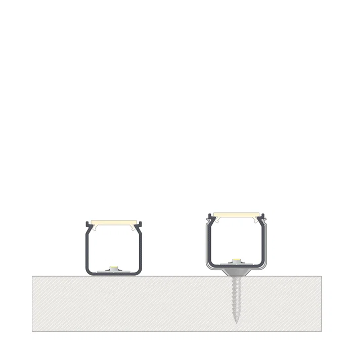 KIMERA HELSE Profil Aluminium Anodisé Noir avec Diffuseur Opal, Bouchons et Clips de Fixation 2.02m