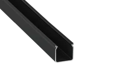 KIMERA HELSE Profil Aluminium Anodisé Noir avec Diffuseur Opal, Bouchons et Clips de Fixation 2.02m