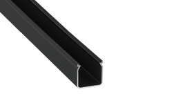 KIMERA Profilé Aluminium HELSE Anodisé Noir avec Diffuseur Opal, 2,02 m