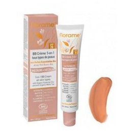 FLORAME - BB Cream Teint Medium - Crème de jour teintée bio SPF 20 - Hydratation 12h - Finition mate - 40 ml