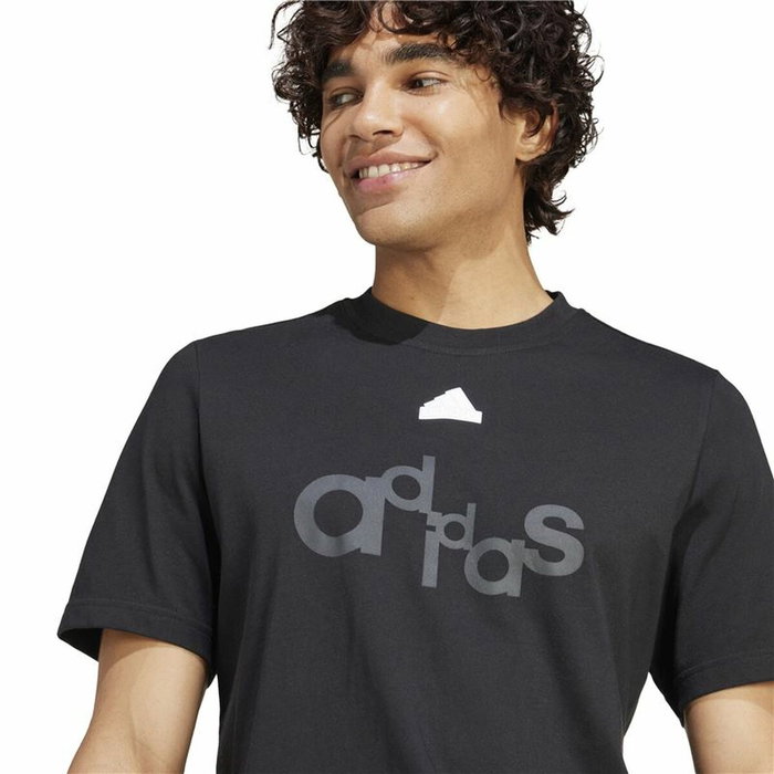 T-shirt à manches courtes homme Adidas Graphic Print Fleece Noir