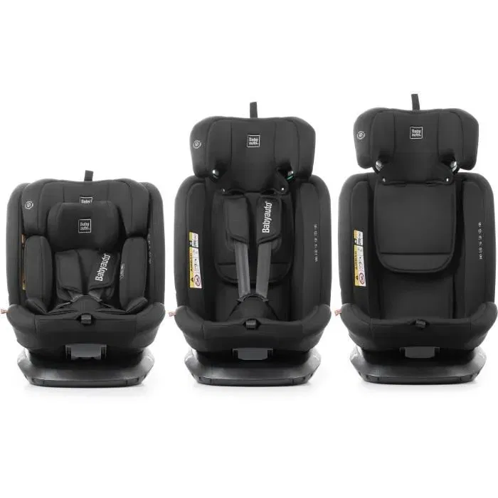 Babyauto ACROSS Siège auto pivotant 360°, Groupe 0/1/2/3 (40-150 cm), i-Size, Isofix, inclinable, avec réducteur, Noir Babyauto ACROSS Siège auto pivotant 360°, Groupe 0/1/2/3 (40-150 cm), i-Size, Isofix, inclinable, avec réducteur, Noir
