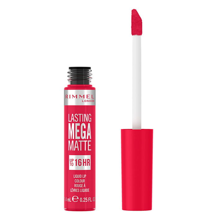 Rimmel London Rouge à Lèvres Liquide Lasting Mega Matte 910-fuchsia flush 7.4ml Vegano Waterproof Rimmel London Rouge à Lèvres Liquide Lasting Mega Matte 910-fuchsia flush 7.4ml Vegano Waterproof