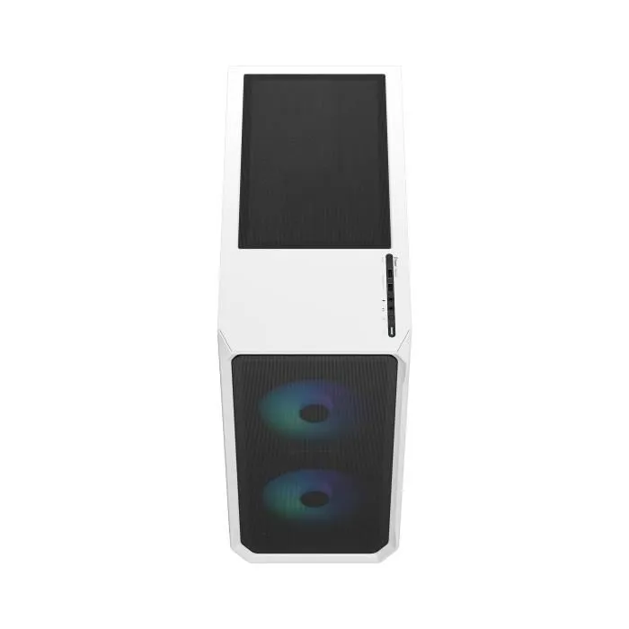 Fractal Design Focus 2 Boîtier PC Blanc avec Panneau Latéral en Verre Teinté Clair et Éclairage RGB