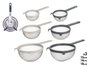 Kinvara Lot de 3 Passoires Plastique et Métal - 17.5x32x9 cm, Blanc et Gris Foncé - Assortiment Aléatoire (Set de 8)