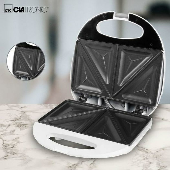 Clatronic ST 3477 Machine à sandwich Blanc 750 W Clatronic ST 3477 Machine à sandwich Blanc 750 W