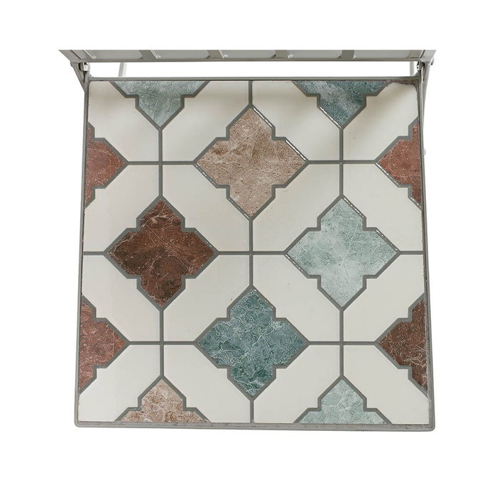Basics Chaise Pliante Bistro Métal/Mosaïque Marrakech pour Extérieur 38 x 50 x 89 cm