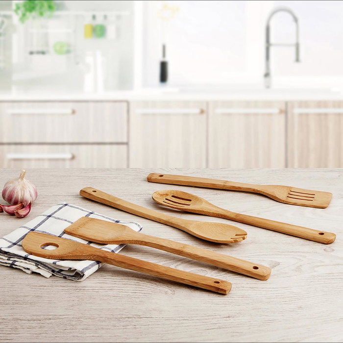 Quid Grande Cuillère Percée Renova Bamboo Bambou 30 cm (12 Unités)