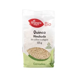 El Granero Quinoa Hinchada 125g Bio - Céréale Petit-Déjeuner Vegan, Sans Cuisson, Riche en Fibres