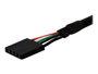 Startechcom Câble USB 2.0 Montage en Panneau 4 Broches vers USB A Femelle 30cm pour PC