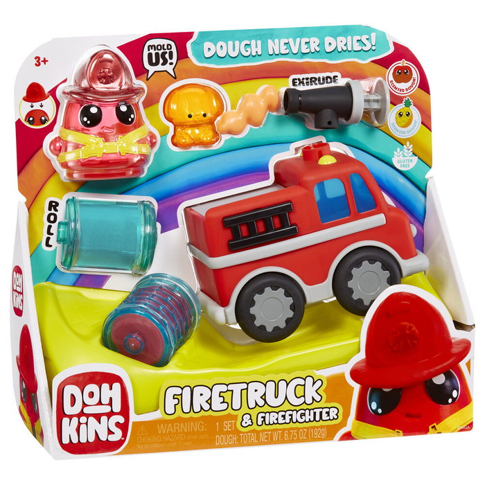 MGA DohKins Camion de Pompiers avec Pâte à Modeler