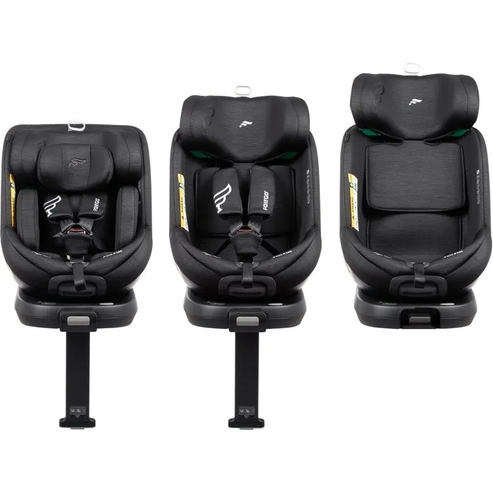 Babyauto Magna Plus Siège Auto Pivotant 360° Groupe 0/1/2/3 (0-7 ans) i-Size 40-125 cm avec Isofix et Jambe de Support, 5+5 Positions, Noir