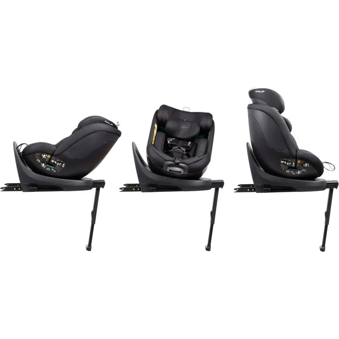 Babyauto Magna Plus Siège Auto Pivotant 360° Groupe 0/1/2/3 (0-7 ans) i-Size 40-125 cm avec Isofix et Jambe de Support, 5+5 Positions, Noir