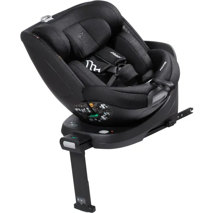 Babyauto Magna Plus Siège Auto Pivotant 360° Groupe 0/1/2/3 (0-7 ans) i-Size 40-125 cm avec Isofix et Jambe de Support, 5+5 Positions, Noir