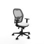 Piqueras y Crespo Chaise de Bureau Jorquera Blanc et Gris