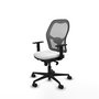 Piqueras y Crespo Chaise de Bureau Jorquera Blanc et Gris