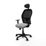 Piqueras Y Crespo Alocén Chaise de bureau avec mécanisme Sincro, Gris clair et Noir