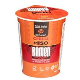 KING SOBA Vaso Sopa Ramen Miso-Chili Bio