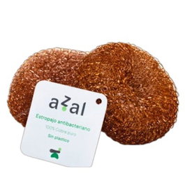 AZAL Éponges en cuivre pur (Lot de 2)