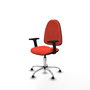 PIQUERAS Y CRESPO Chaise de bureau Algarra, tissu orange foncé, base chromée