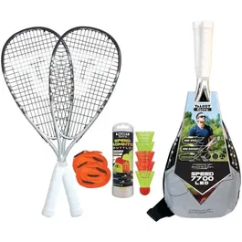 Schildkröt Set de Speedbadminton Speed 7700 LED - Set complet avec raquettes graphite, navettes LED et sac à dos