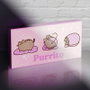 PYRAMID Tableau lumineux LED avec lumière à décor Pusheen - Pour bureau, étagère ou mur - Dimensions 15,5 x 30,5 x 4 cm