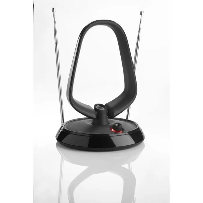 One For All Antenne intérieure amplifiée New Value Line - Gain 42 dB, portée 15 km, excellente réception TNT avec filtres anti-interférences 3G/4G/5G et technologie Signal Clear