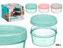 LEKNES Lot de 24 boîtes de conservation rondes 450 ml - Couleurs Assorties