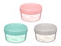 LEKNES Lot de 24 boîtes de conservation rondes 450 ml - Couleurs Assorties