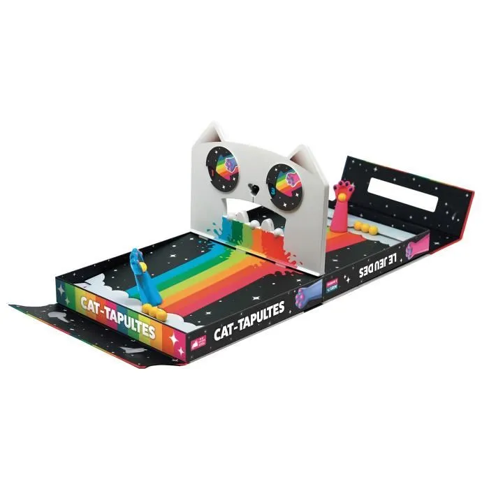 Asmodee - Jeu des Cat-Tapultes - Jeu de société en français avec chatapultes - Jeu de visée familial et délirant