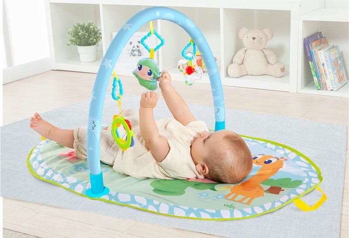 Molto Tapis d'activités de gym My First Playmat avec 3 jeux 94 x 58 x 45 cm pour nouveau-né