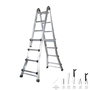 Wolfpack Linea Profesional Échelle télescopique Maurer 3 + 3 en aluminium
