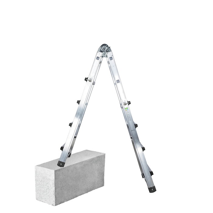 Wolfpack Linea Profesional Échelle télescopique Maurer 3 + 3 en aluminium