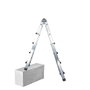 Wolfpack Linea Profesional Échelle télescopique Maurer 3 + 3 en aluminium
