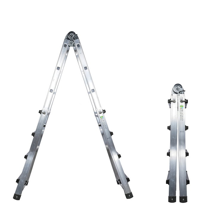 Wolfpack Linea Profesional Échelle télescopique Maurer 3 + 3 en aluminium