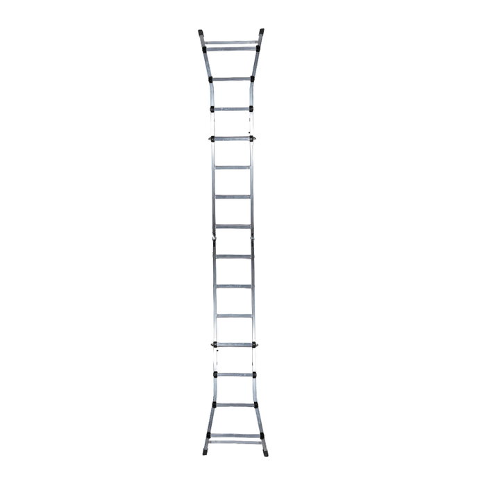Wolfpack Linea Profesional Échelle télescopique Maurer 3 + 3 en aluminium