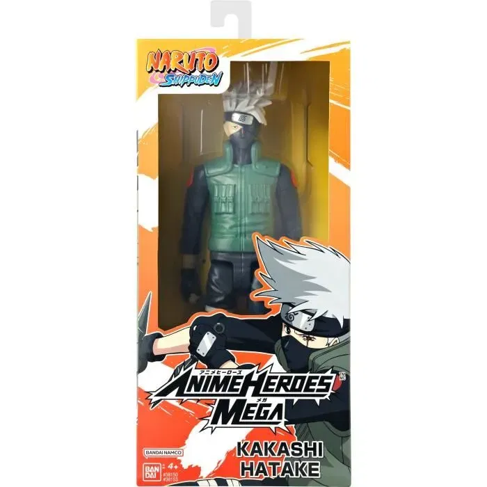 Bandai Anime Heroes MEGA - Figurine articulée Naruto Shippuden Kakashi Hatake 30 cm