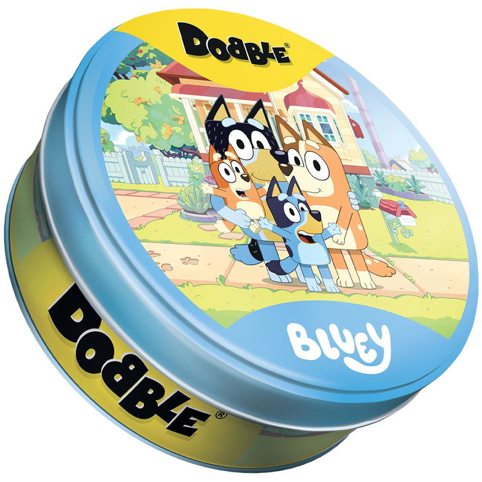 Asmodee Dobble Bluey - Juego Dobblu07Es - Jeu d'observation et de rapidité avec Bluey et Bingo - À partir de 6 ans Asmodee Dobble Bluey - Juego Dobblu07Es - Jeu d'observation et de rapidité avec Bluey et Bingo - À partir de 6 ans