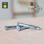 Rapid Chevilles à Expansion Métal pour Cloison Plâtre 18-32mm, Lot de 10
