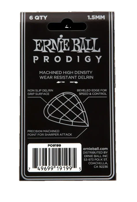 ERNIE BALL Médiators Prodigy Blanc 2,0 mm - 6 unités ERNIE BALL Médiators Prodigy Blanc 2,0 mm - 6 unités
