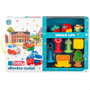 C BABY Alfombra de jeu Ville avec route pour enfants +2 ans, 144x99 cm, inclut 3 voitures, 1 arbre, 1 cube et 4 panneaux de signalisation
