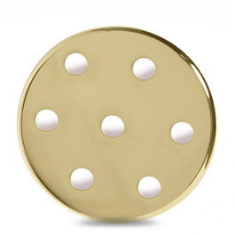 Rosetón métallique doré Ø 100mm - 7 trous