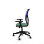 PIQUERAS Y CRESPO Chaise Motilla Synchro Vert émeraude/Bleu, Accoudoirs 3D, sans appui-tête