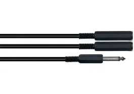 YELLOWCAB Adaptateur de 2 entrées 1/4'' femelle à 1/4'' mono mâle