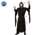 Déguisement Halloween Ténèbres Homme Adulte Noir Masque et Tunique avec Capuche Taille M-L, Composition Polyester