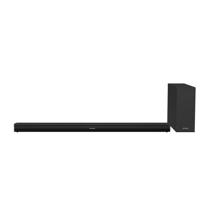 Aiwa HE-1200SW Barre de Son 2.1 120W RMS Noir avec Subwoofer Sans Fil Bluetooth 5.3 HDMI ARC